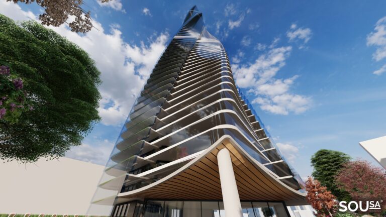 Concept design of a Skyscraper, in London, for the new TESLA head office in Uk. Uni Project.