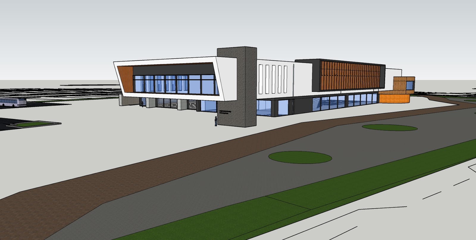 Swimming Pool Centre, Initial concept in SketchUp
