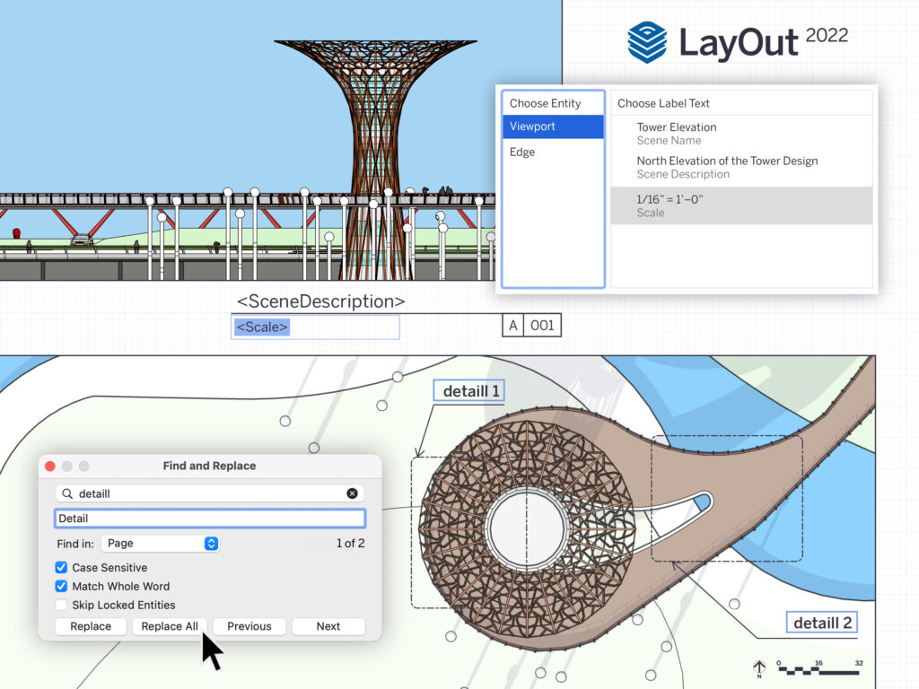 Auto-Text and Find & Replace in LayOuts