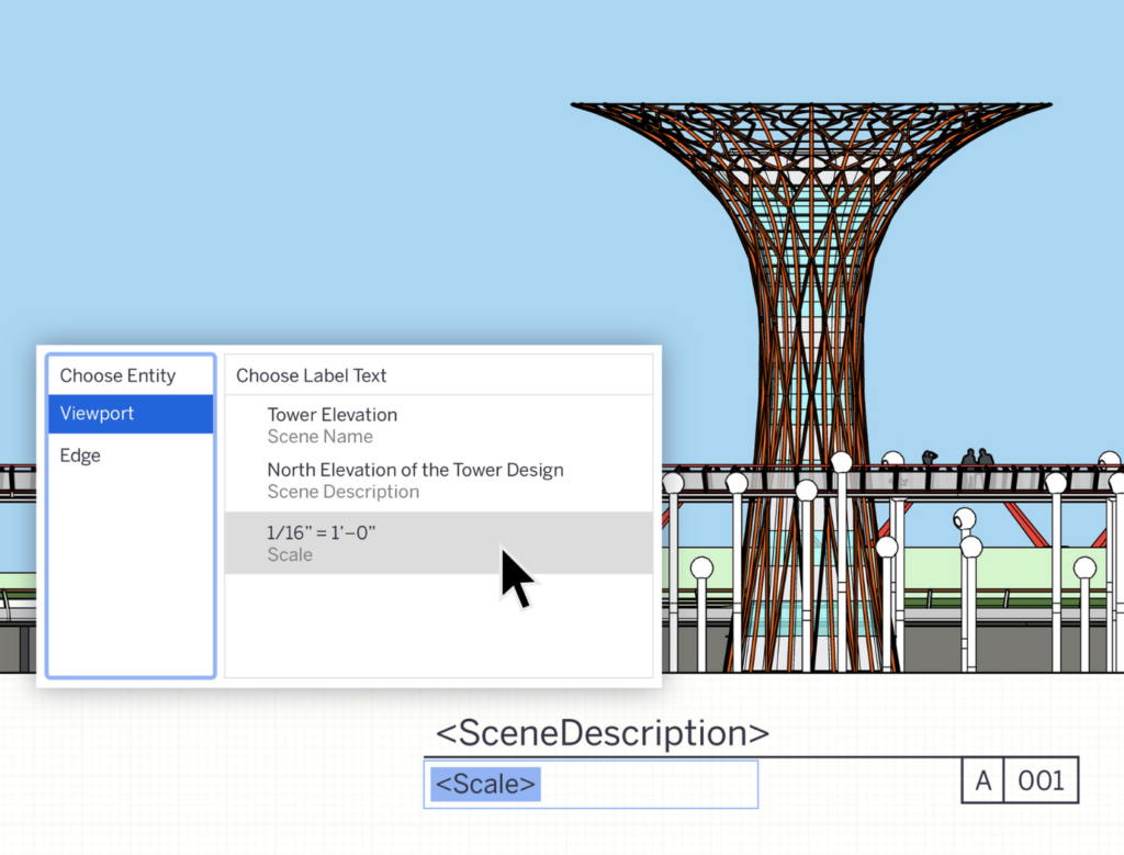 Viewport-based Auto-Text labels